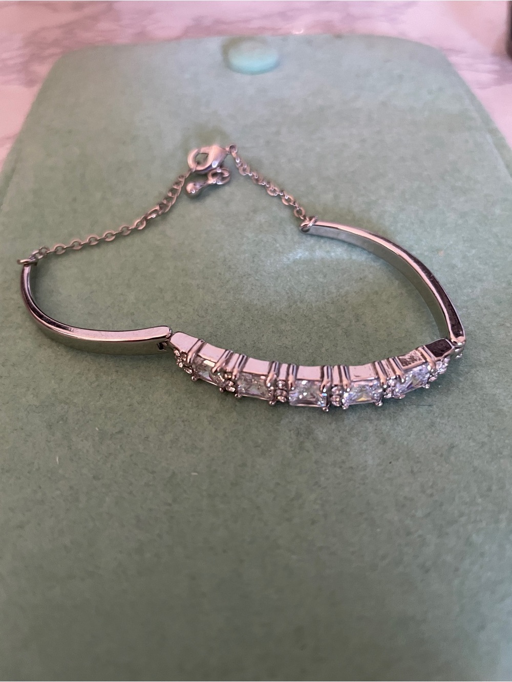 Sterling Silver Cubic Zirconia Tennis Bracelet - Silver